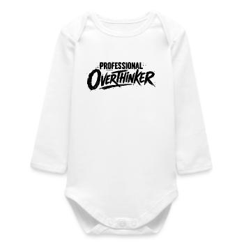 PROFESSIONAL OVERTHINKER Grunge - Baby Organic Long-Sleeved Bodysuit - white - Front