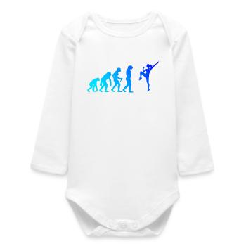 Gift idea for the fitness athlete with aerobics - Baby Organic Long-Sleeved Bodysuit - white - Front