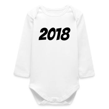 2018 - Baby Organic Long-Sleeved Bodysuit - white - Front