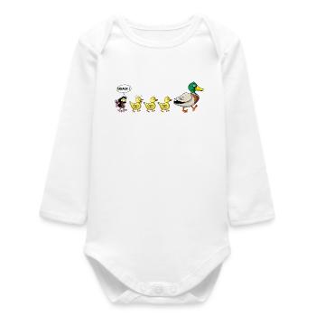 The Ugly Duckling - Baby Organic Long-Sleeved Bodysuit - white - Front