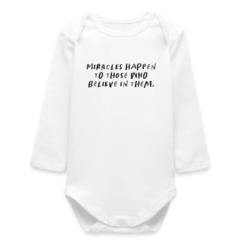 Miracles Lapins Taux de motivation - Body bébé manches longues biologique - blanc - Devant