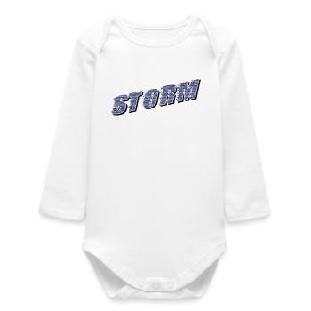 Réclamation STORM | Lettrage tempête - Body bébé manches longues biologique - blanc - Devant