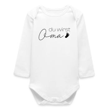 You're going to be a grandma - Baby Organic Long-Sleeved Bodysuit - white - Front
