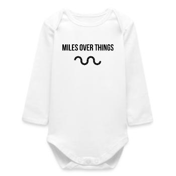Miles Over Things – Adventure Shirt - Baby Organic Long-Sleeved Bodysuit - white - Front