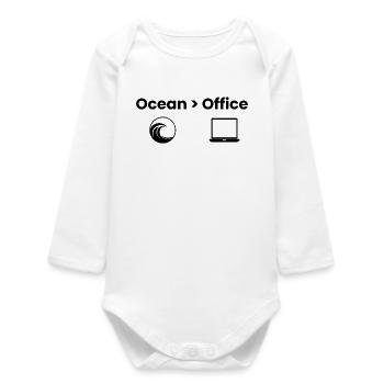 Chemise Ocean > Office Adventure - Body bébé manches longues biologique - blanc - Devant