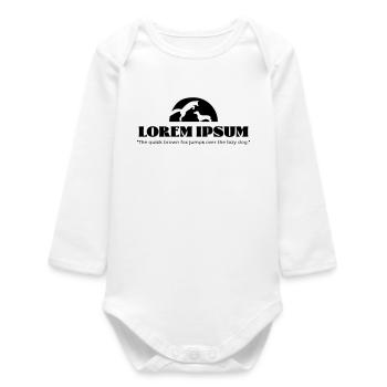 LoremIpsum – the quick brown fox ... - Baby Organic Langarmbody - Weiß - Vorne