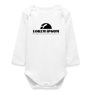 Lorem Ipsum „The quick brown ... - Baby Organic Langarmbody - Weiß - Vorne