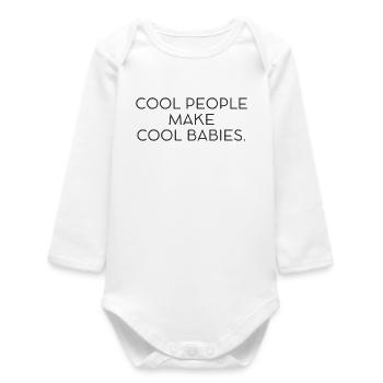 Les gens cool font des bébés cool - Imprimer - Body bébé manches longues biologique - blanc - Devant
