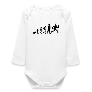 Lacrosse Player Development - Baby Organic Long-Sleeved Bodysuit - white - Front
