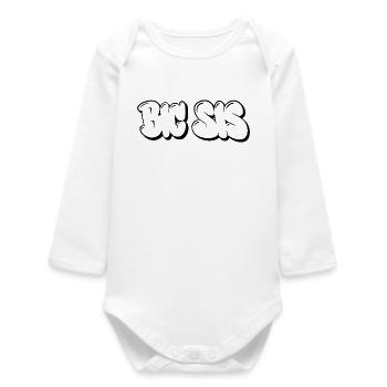 Grande Sœur - Body bébé manches longues biologique - blanc - Devant