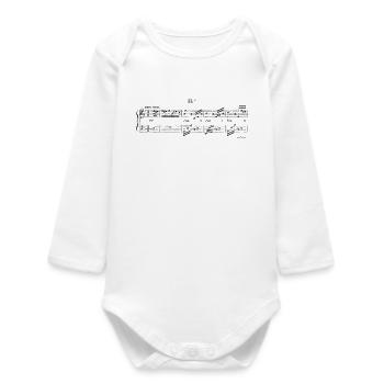 Beethoven for Elise Sheet Music Design - Baby Organic Long-Sleeved Bodysuit - white - Front