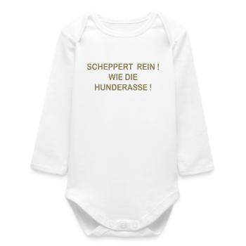 Lustige Sprüche für Australischen Schäferhundhalte - Baby Organic Langarmbody - Weiß - Vorne