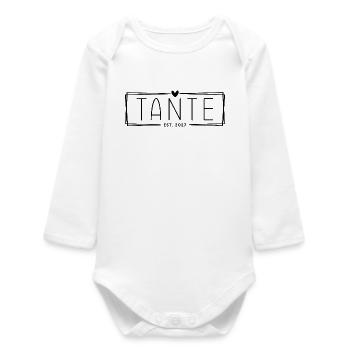Tante 2027 - Baby Organic Langarmbody - Weiß - Vorne