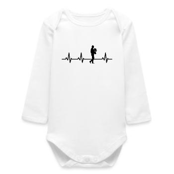 Hornist Pulse Rate ECG - Baby Organic Long-Sleeved Bodysuit - white - Front