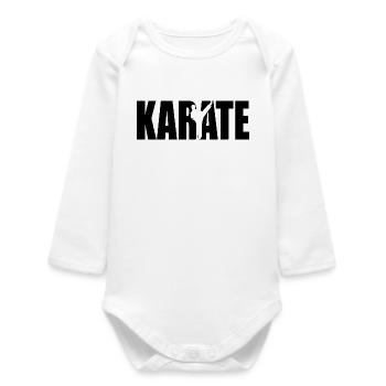 Conception classique du karaté – Force et discipline - Body bébé manches longues biologique - blanc - Devant