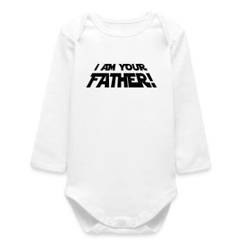 i am your father - Baby Organic Long-Sleeved Bodysuit - white - Front