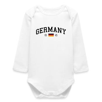 Germany mit Flagge - Baby Organic Langarmbody - Weiß - Vorne
