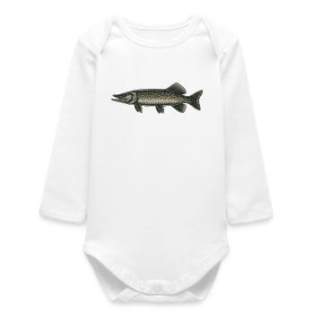 Brochet - Body bébé manches longues biologique - blanc - Devant