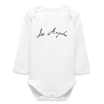 Los Angeles LA - Baby Organic Long-Sleeved Bodysuit - white - Front