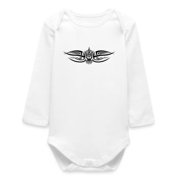 Tribal 2 par Helfspawn - Body bébé manches longues biologique - blanc - Devant