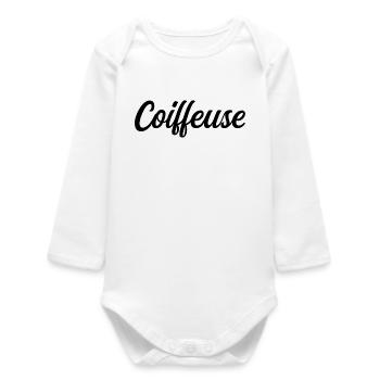 Hairdresser Make-up Stylist Professional Hair Stylist - Baby Organic Long-Sleeved Bodysuit - white - Front