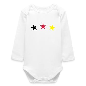 star sports, football - Baby Organic Long-Sleeved Bodysuit - white - Front