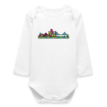 Skyline de la ville de Halifax Citadel Hill Art moderne - Body bébé manches longues biologique - blanc - Devant