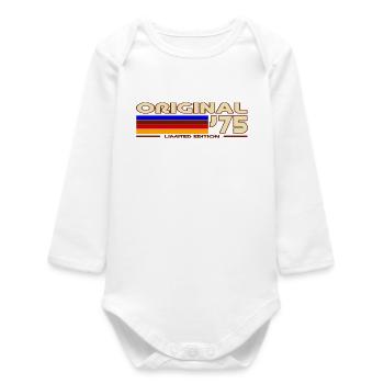 Original75 Retro German Flag - Baby Organic Long-Sleeved Bodysuit - white - Front