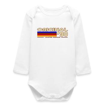 1990 - Baby Organic Long-Sleeved Bodysuit - white - Front