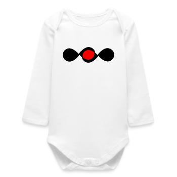 Red Infinity Spotlight - Baby Organic Langarmbody - Weiß - Vorne