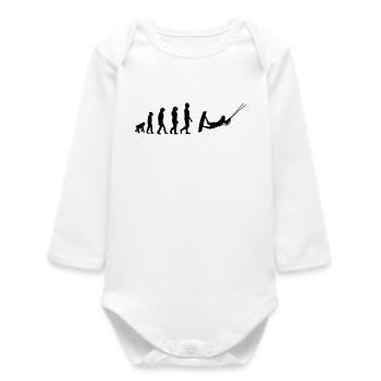 Kiteboard,Kiteboarder,Kite,Kiteboarding,Sea,Board - Baby Organic Long-Sleeved Bodysuit - white - Front