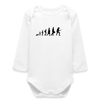 Development of fencing - Baby Organic Long-Sleeved Bodysuit - white - Front