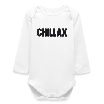 Chillax – Casual Flemish Mood - Baby Organic Long-Sleeved Bodysuit - white - Front