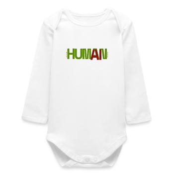 Human - Baby Organic Long-Sleeved Bodysuit - white - Front