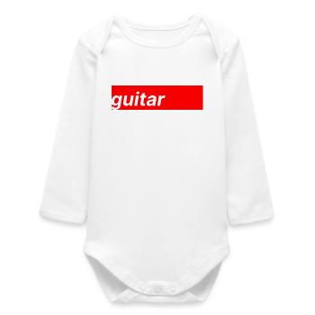 Guitar - Baby Organic Long-Sleeved Bodysuit - white - Front