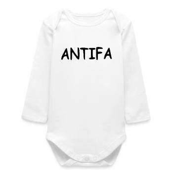 Antifa - noir - Body bébé manches longues biologique - blanc - Devant