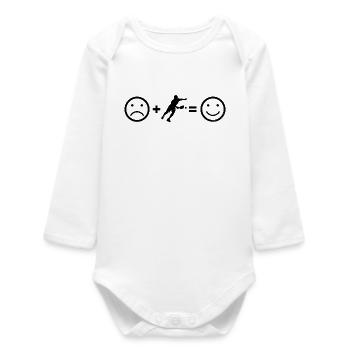 Pickleball Amateur Gift Idea for Birthday - Baby Organic Long-Sleeved Bodysuit - white - Front