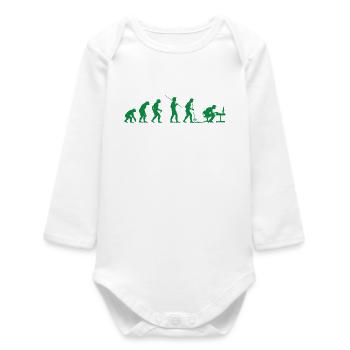 Programmer Evolution Computer Scientist Developer - Baby Organic Long-Sleeved Bodysuit - white - Front