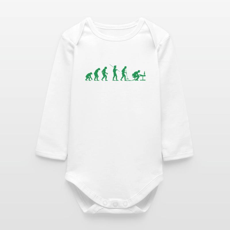 Programmer Evolution Computer Scientist Developer Baby Organic Long-Sleeved Bodysuit