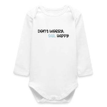 sailing - Baby Organic Long-Sleeved Bodysuit - white - Front