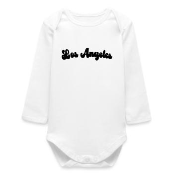 Los Angeles 8 - Baby Organic Long-Sleeved Bodysuit - white - Front