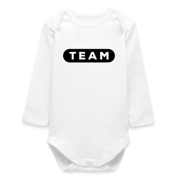 team_01 - Baby Organic Long-Sleeved Bodysuit - white - Front