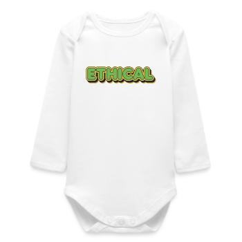 Ethical Glow Typo - Baby Organic Long-Sleeved Bodysuit - white - Front