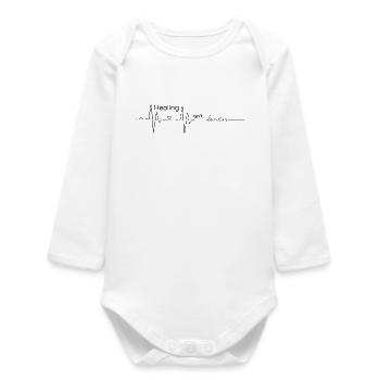 Die Heilung ist nicht linear – Kardiogramm - Baby Organic Langarmbody - Weiß - Vorne