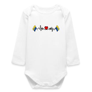 Herzschlag Zandvoort - Baby Organic Langarmbody - Weiß - Vorne