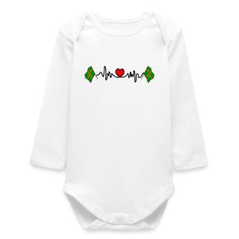 Nijmegen Walking Heartbeat - Baby Organic Long-Sleeved Bodysuit - white - Front