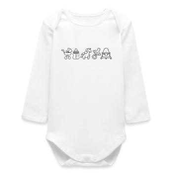 Icon baby life - Baby Organic Long-Sleeved Bodysuit - white - Front