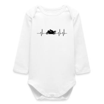 motorcycle - Baby Organic Long-Sleeved Bodysuit - white - Front