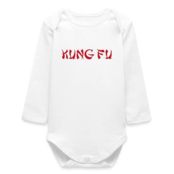 KUNG FU - Baby Organic Long-Sleeved Bodysuit - white - Front