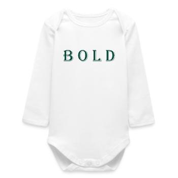 Dignified abstract art design - Baby Organic Long-Sleeved Bodysuit - white - Front